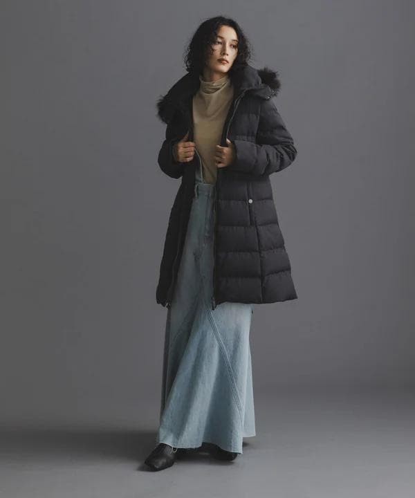 【新品】NANO UNIVERSE 西川ダウン/サージロングダウン/チャコールM