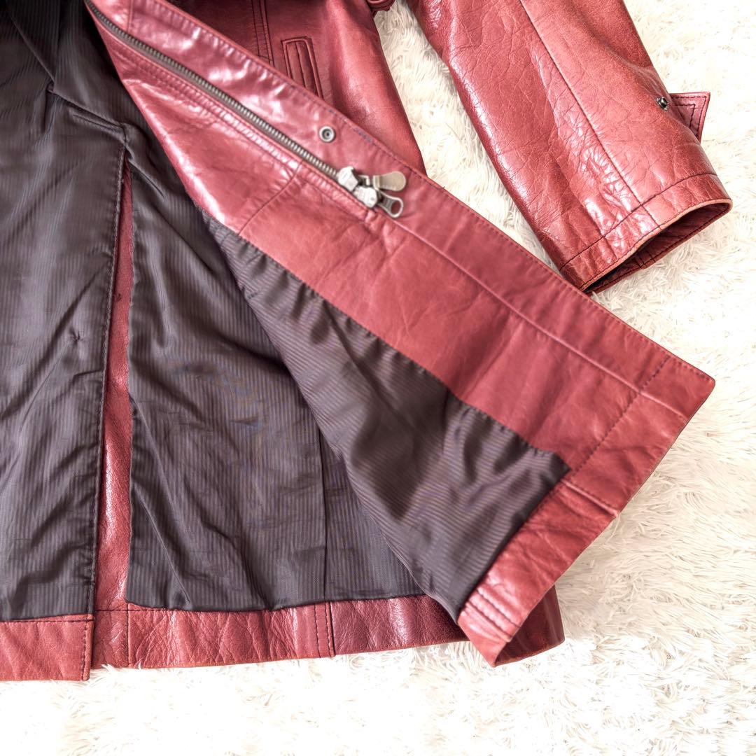 ✨希少色✨ トルネードマート コート レザー ロング ベルト L ファスナー