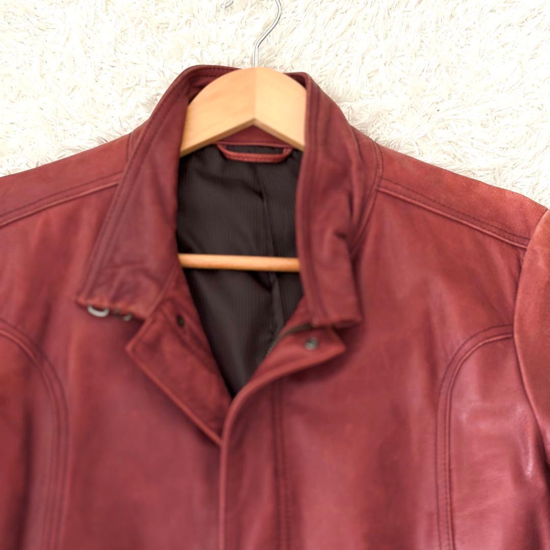 ✨希少色✨ トルネードマート コート レザー ロング ベルト L ファスナー