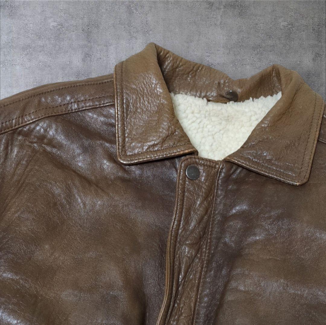 90s vintage A-2 フライトジャケット LL レザー 短丈 ボマー