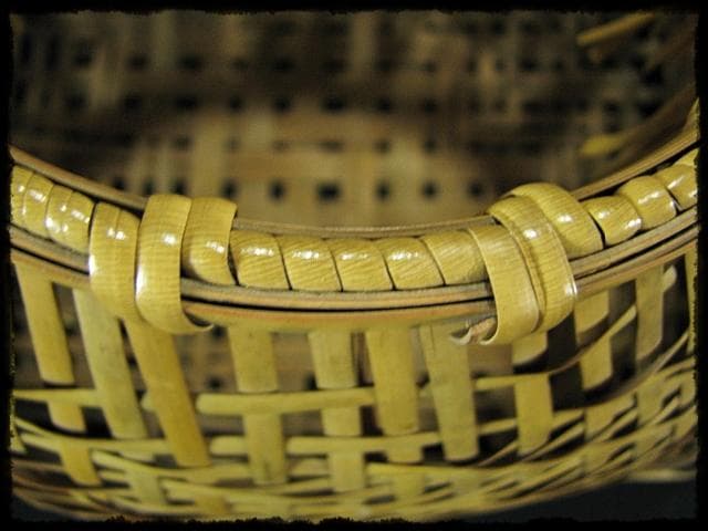 尋牛斎 久田 宗也 宗全作写 置うご 花入 黒田宗傳 宗全籠 書付共箱 f299