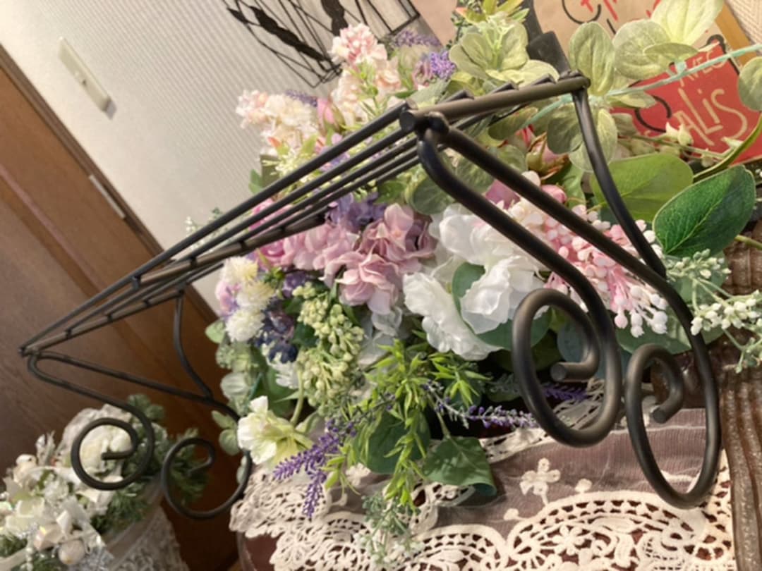 ちゃみ1990年黒アイアンシェルフガーデンシェルフ横幅27㎝