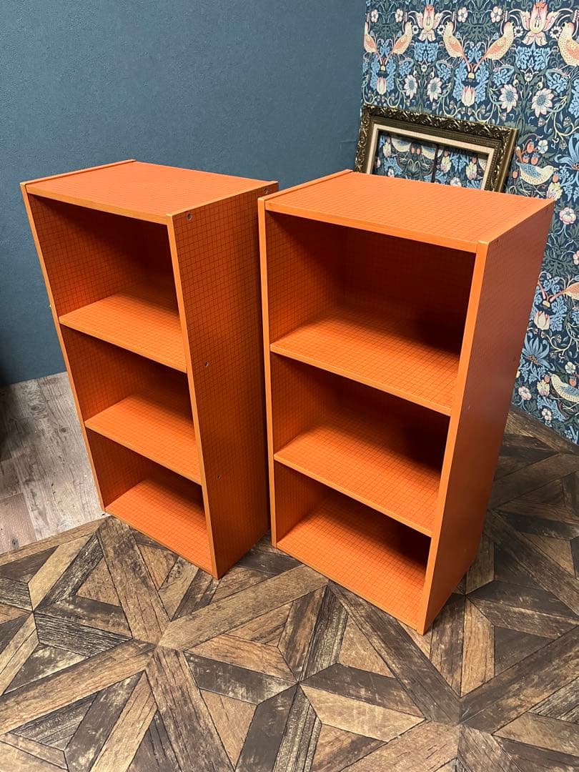 チェック柄 棚 セット 昭和レトロ レトロポップ インテリア 収納 ラック