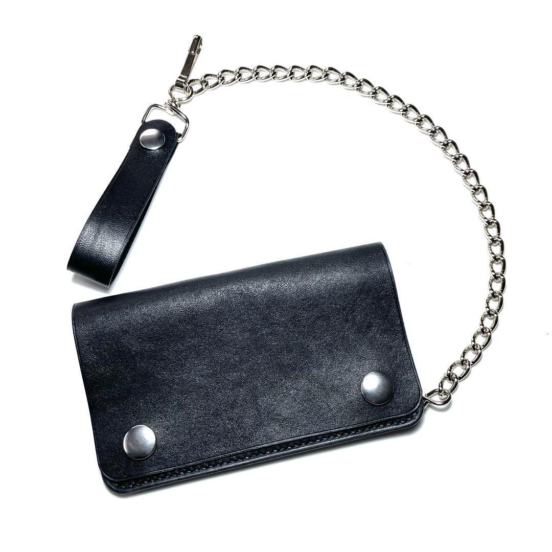 ミドルトラッカーウォレット　UKデッドストックレザー　ヴィンテージジッパー