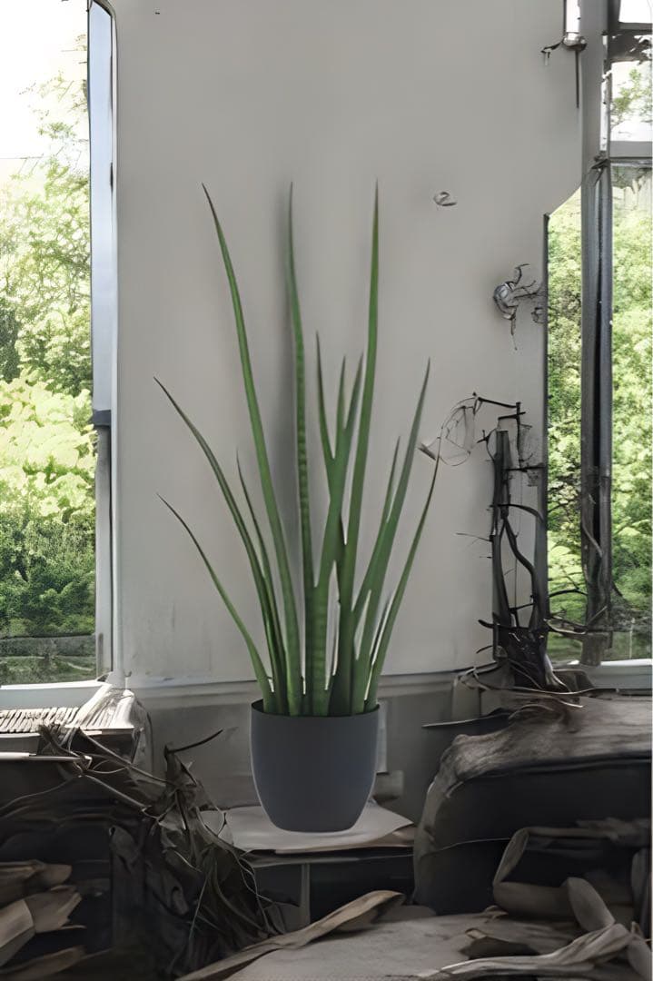 光触媒　人工観葉植物　ウォールグリーン　フェイクグリーン　サンスベリアスタッキー