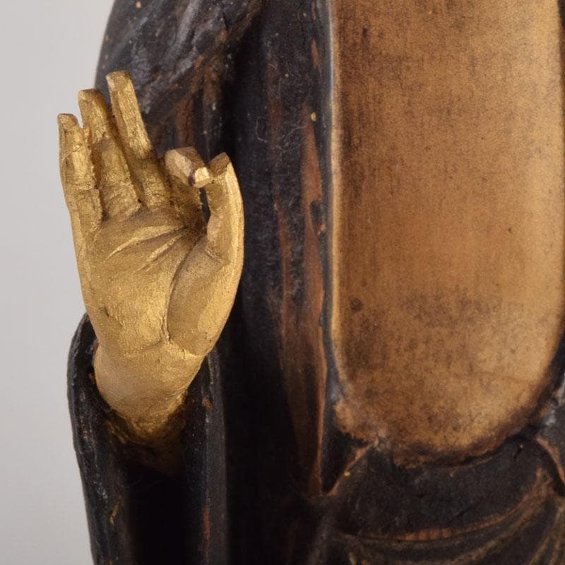 仏教美術　木彫　金彩彩色　仏像　置物　C　8624