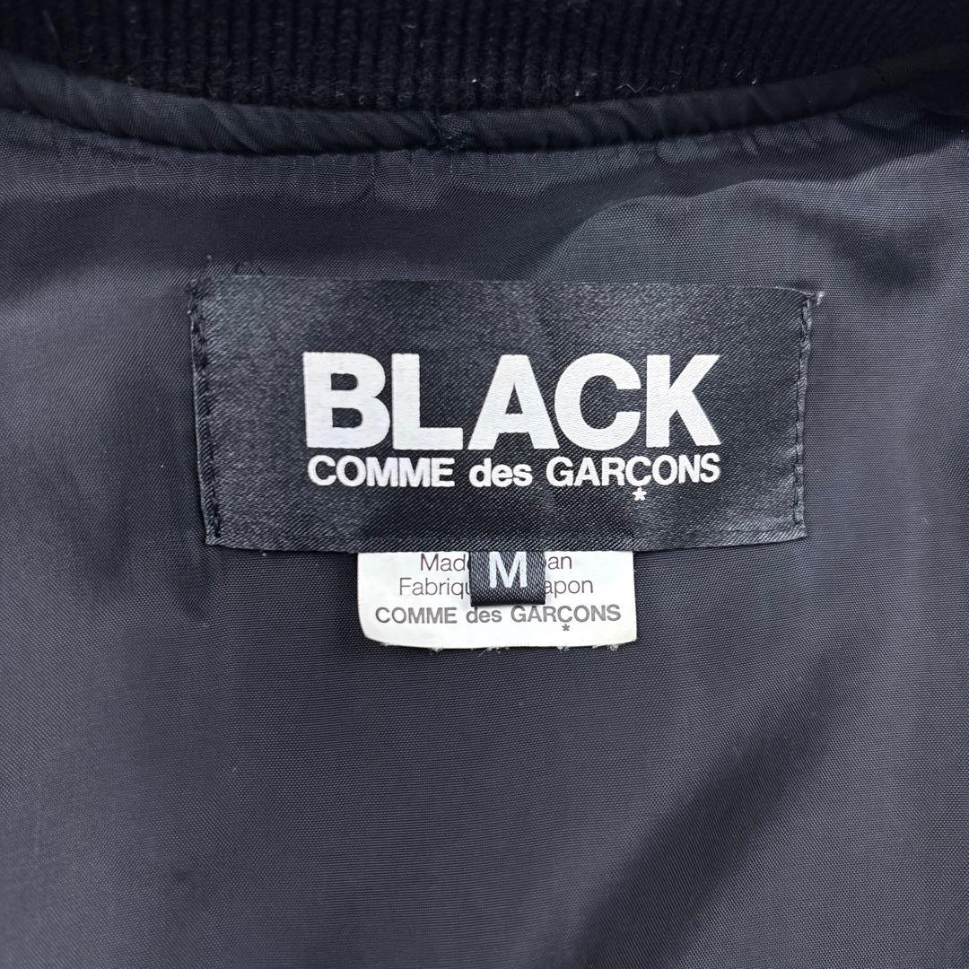 ブラック コムデギャルソン フェイク レザー ジップ ブルゾン M 黒 メンズ