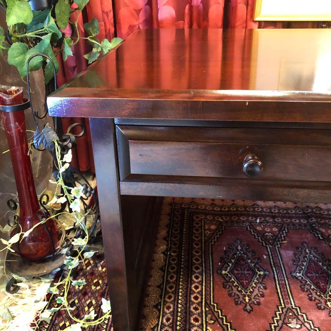 国産アンティーク　北海道民芸　書斎　 樺ザクラ無垢材 座机　文机　帳場机