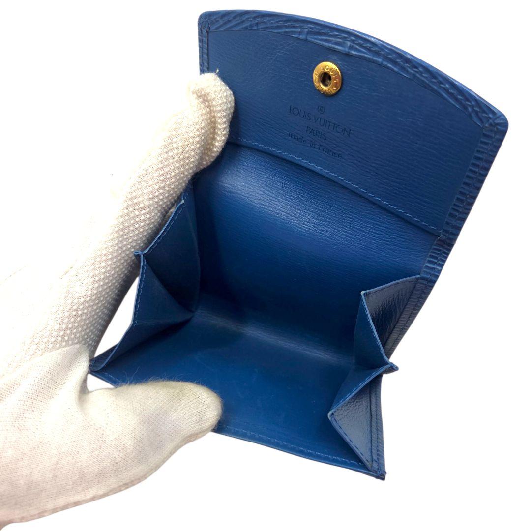 良品●LOUIS VUITTON サーンプル エピ ケース 小銭入れ 青