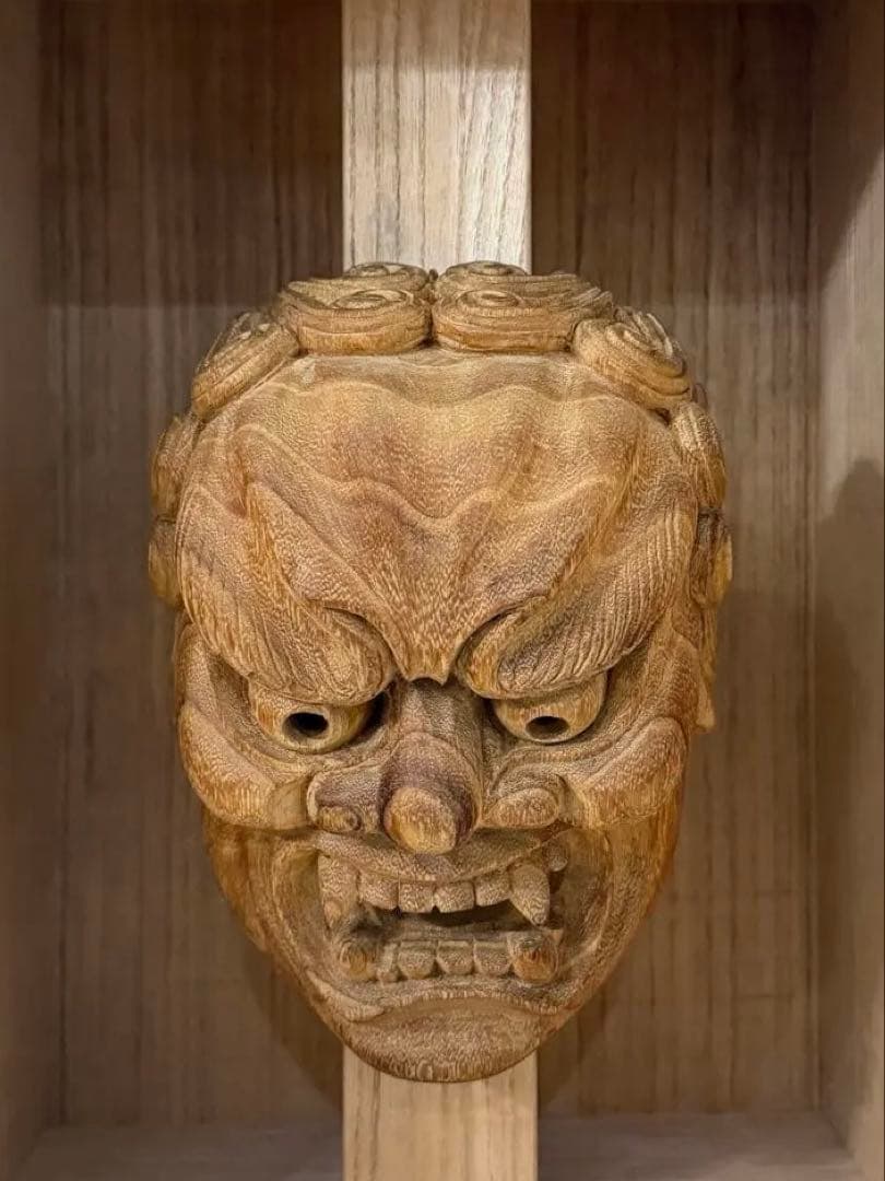 不動明王　手彫りお面　今だけ値下げ❗️
