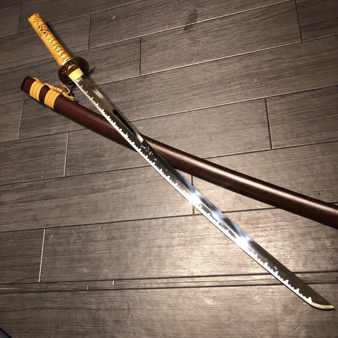 高級模造刀　居合刀　優波紋　茶拵え