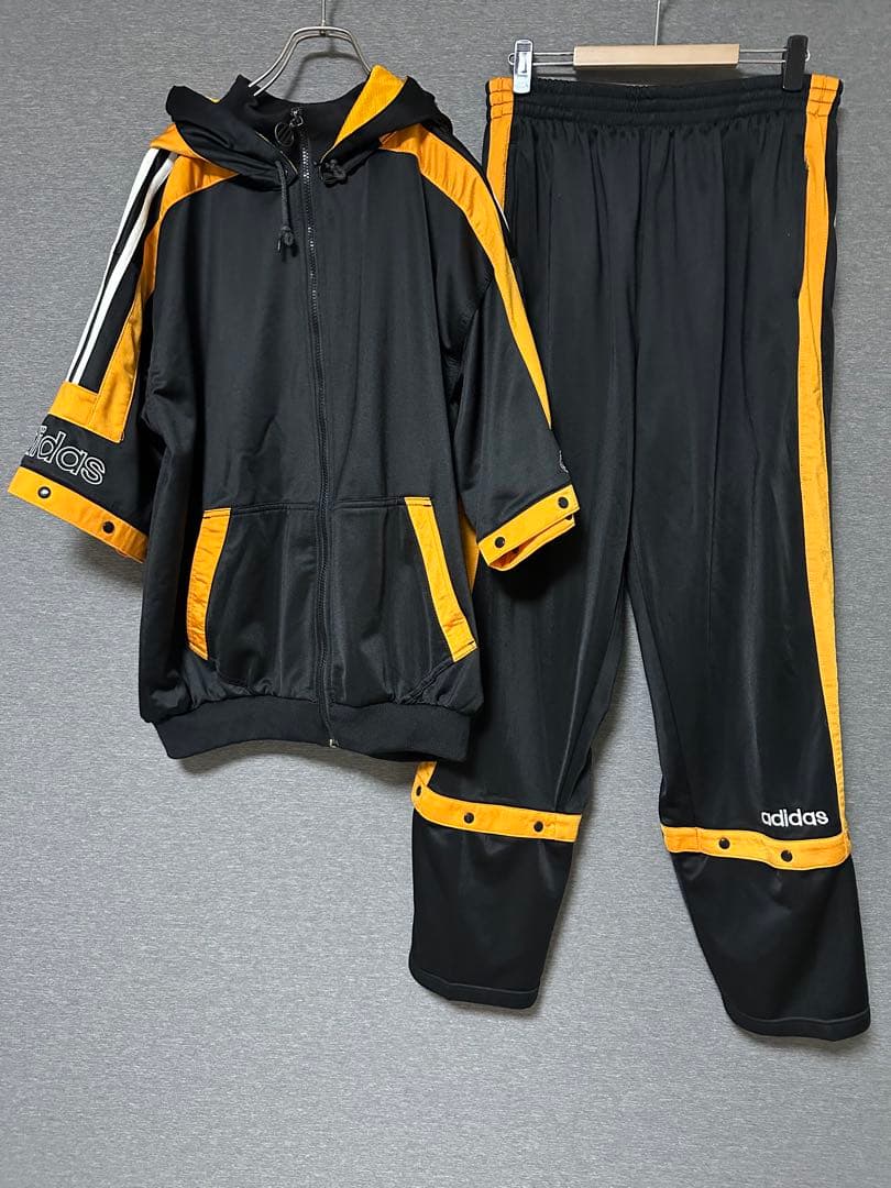 90s adidas アディダス トラックジャケット パンツ セットアップ　刺繍