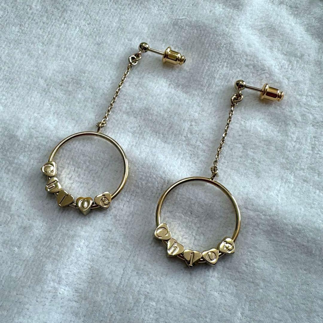 Chloe クロエ ピアス ロゴ チェーン