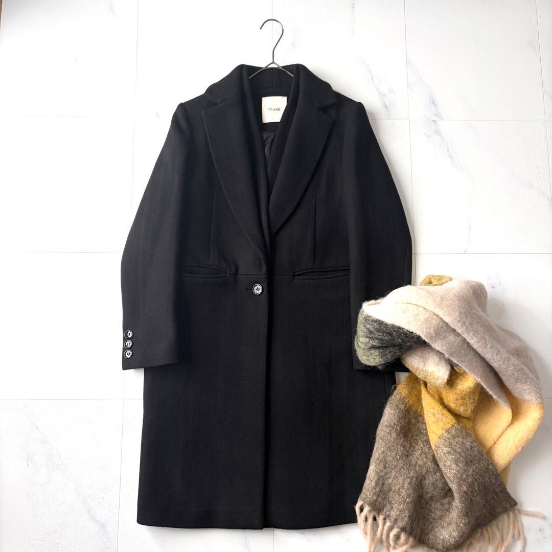クラネ　チェスターコート　ウール　日本製　ゆったりサイズ　36