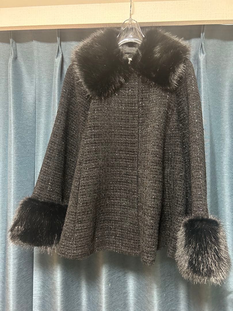 最終値下げ！【新品】Rirandture25AW ツィードファー衿ショートコート