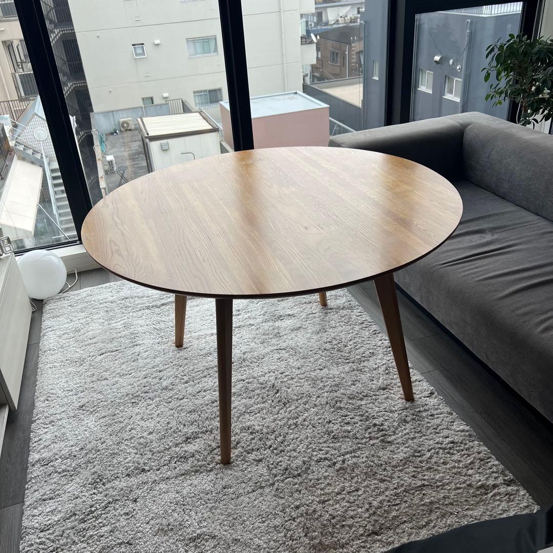【最終価格】円形木製ダイニングテーブル 120cm ※10/2まで