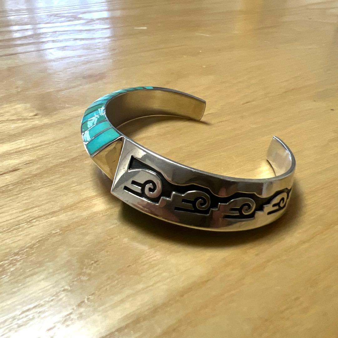 ロンパーカー インレイ×オーバーレイ バングル　ナバホ NAVAJO