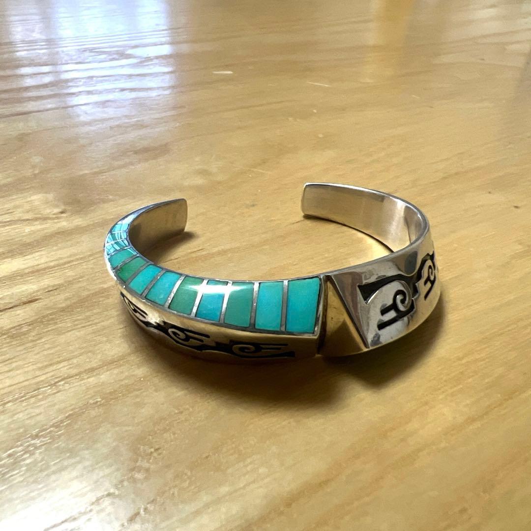 ロンパーカー インレイ×オーバーレイ バングル　ナバホ NAVAJO