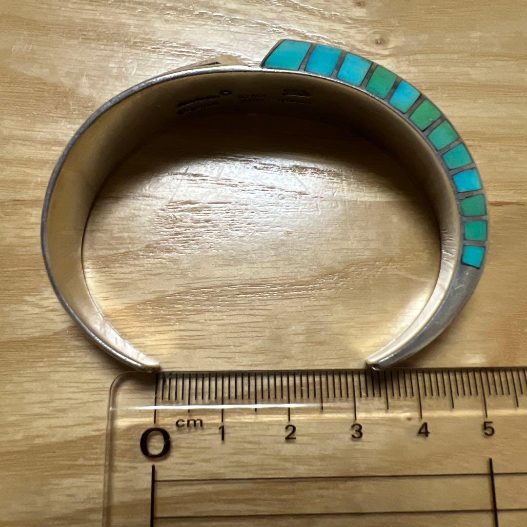 ロンパーカー インレイ×オーバーレイ バングル　ナバホ NAVAJO