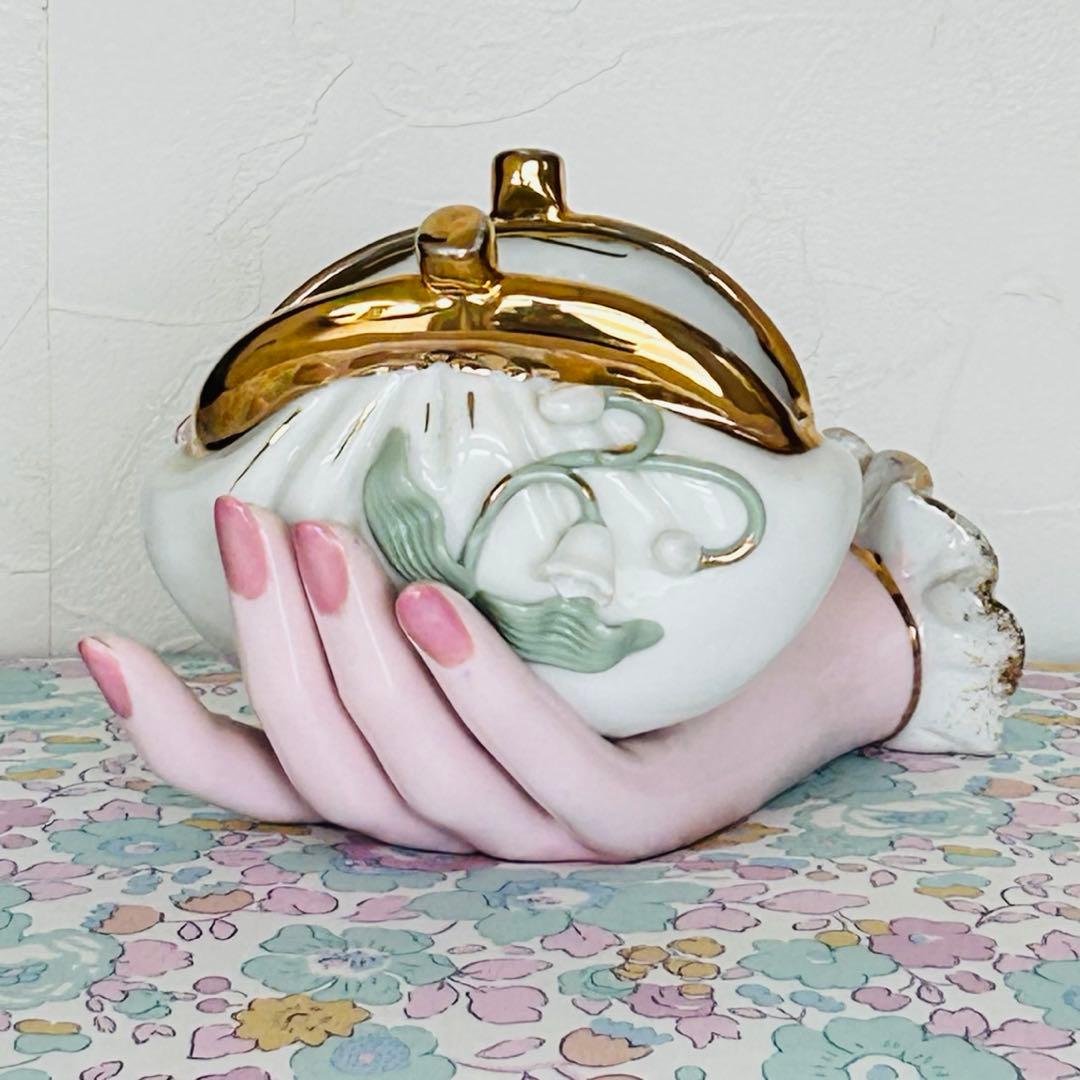 Napco ナプコ　ハンド　すずらんのパースと手　陶器