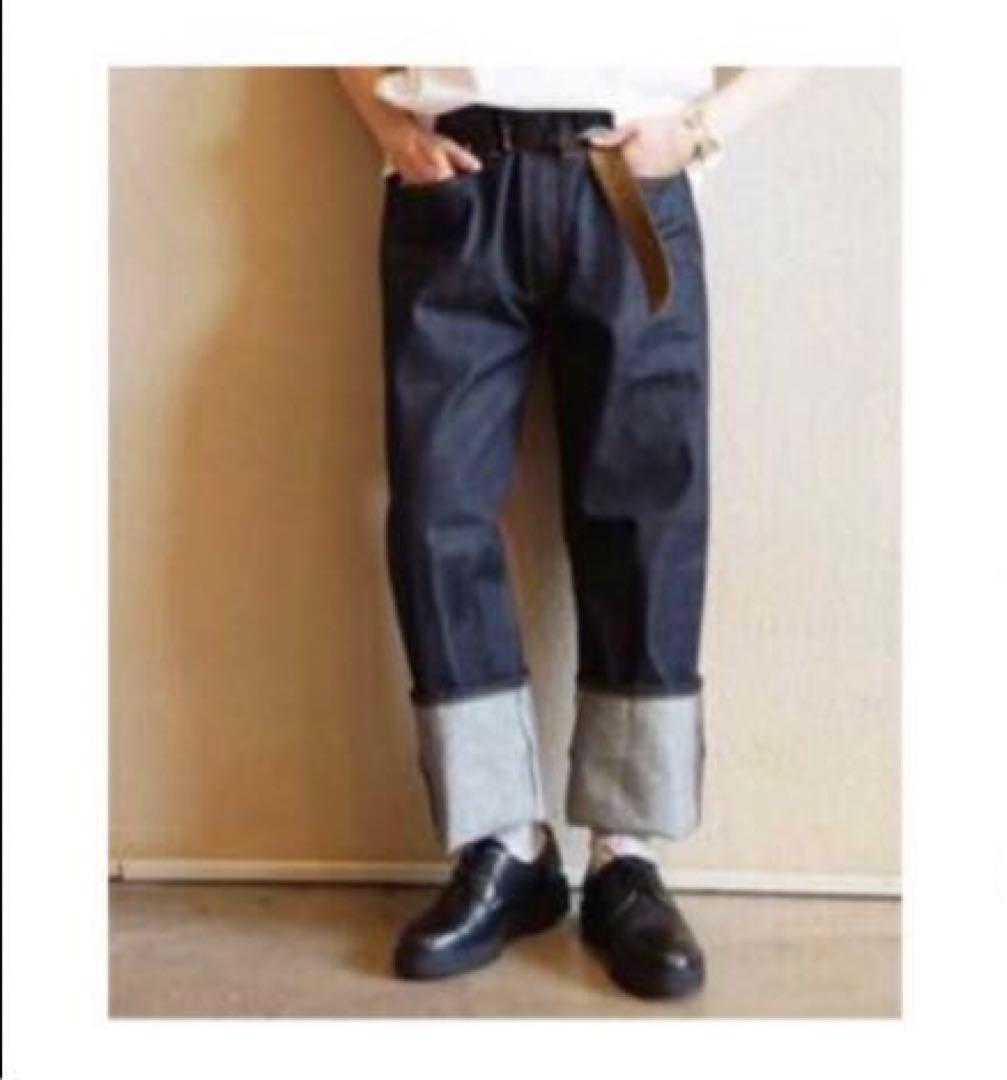 ES:S エス　CINCH BACK BAGGY JEANS ネイビー　32