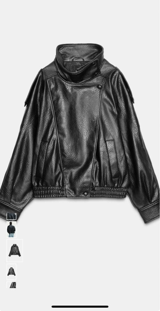 ZARA フェイクレザージャケット　xl
