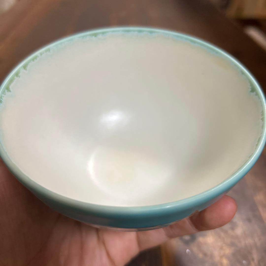 沖縄　やちむん　作家物　アトリエクッチャネ　ヤギ　飯碗　小丼