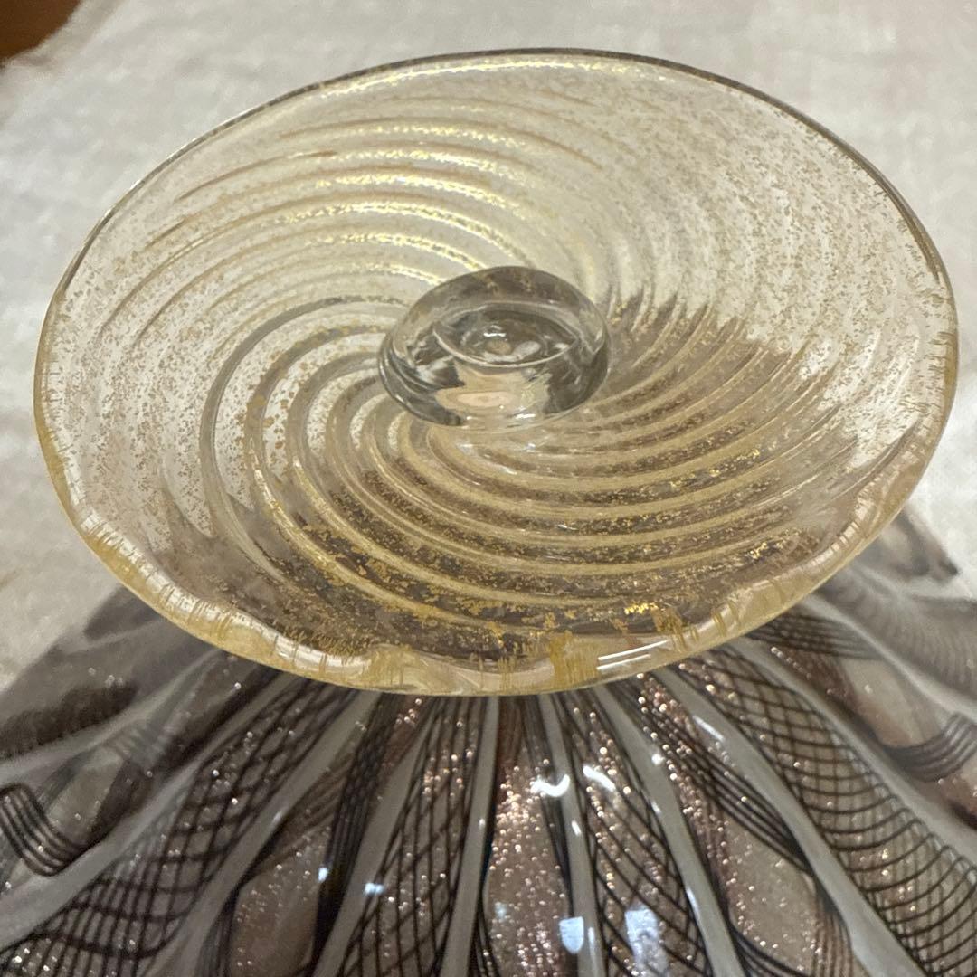 ヴェネチアングラス　ムラーノ　レース　バラリン工房　BALLARIN コンポート