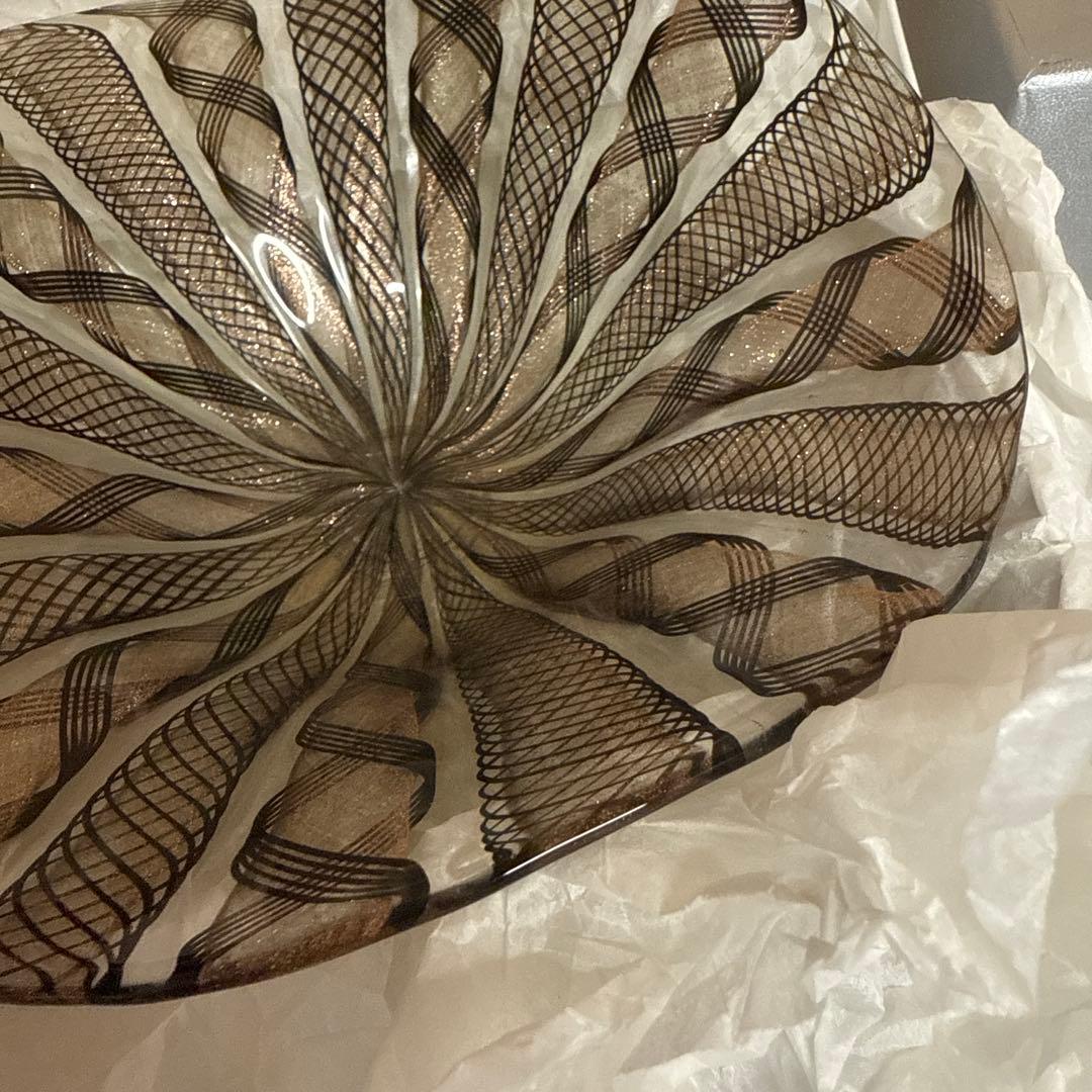 ヴェネチアングラス　ムラーノ　レース　バラリン工房　BALLARIN コンポート