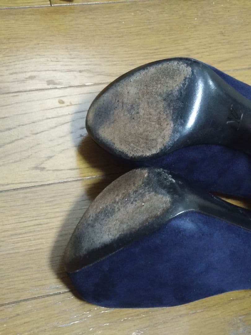 LOUIS VUITTON ルイヴィトン ネイビー オープントゥ ハイヒール