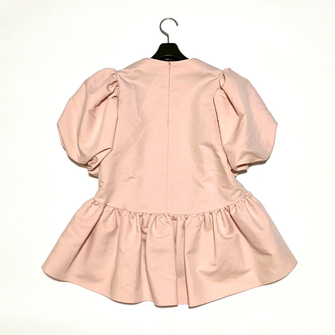 美品 TURU ツルバイマリコオイカワ Eleonore ペプラムトップスピンク