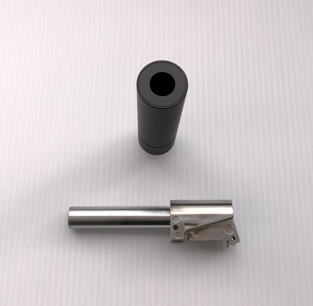 【未使用】マルゼン　ワルサーPPK/sGBB用　サイレンサー＆可変ホップバレル