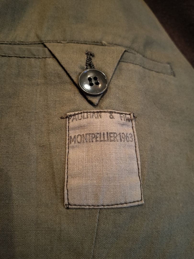 フランス軍 ウールコート 1963年製 ユーロヴィンテージ 金ボタン