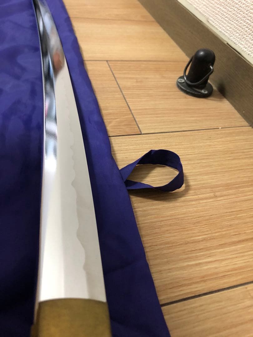 本格居合刀 左文字 左安吉写拵え雲龍楕円鍔刀袋付