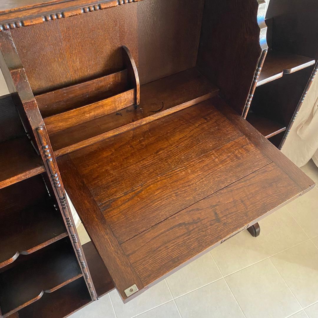 英国　イギリス家具　アンティーク　ライティングビューロー　ブックデスク　北欧　机