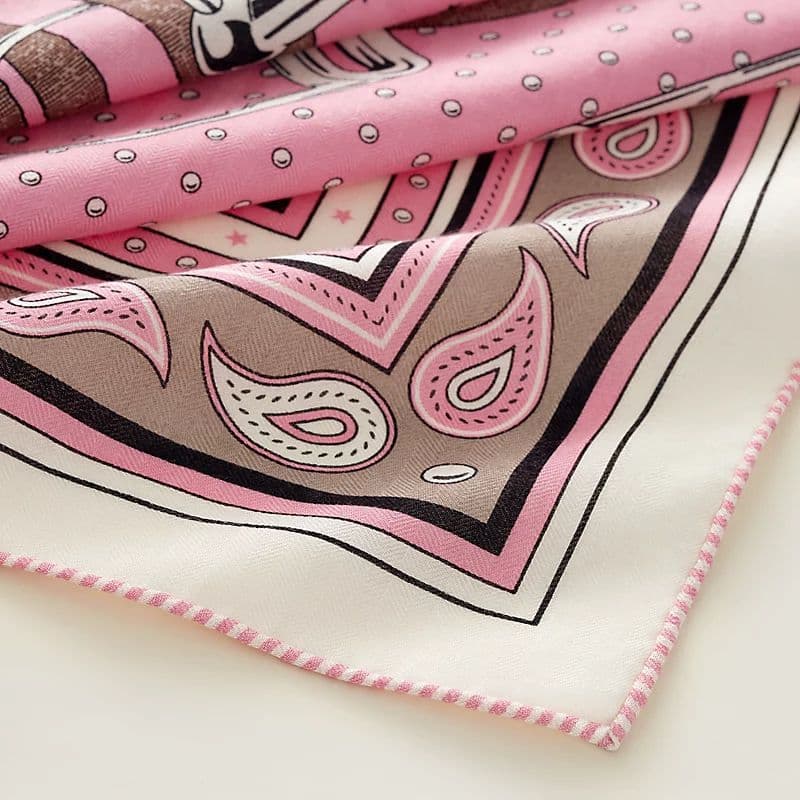 最新作❗【新品】HERMES カレジェアン 馬銜 バンダナ カシミアシルク