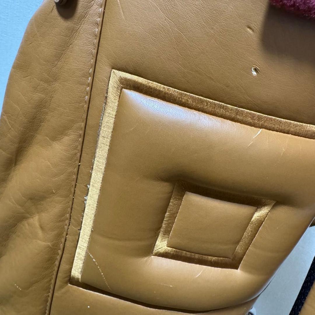 ONOFF オノフ キャディバッグ ゴルフバッグ ソフトタッチ本革調 キャメル色