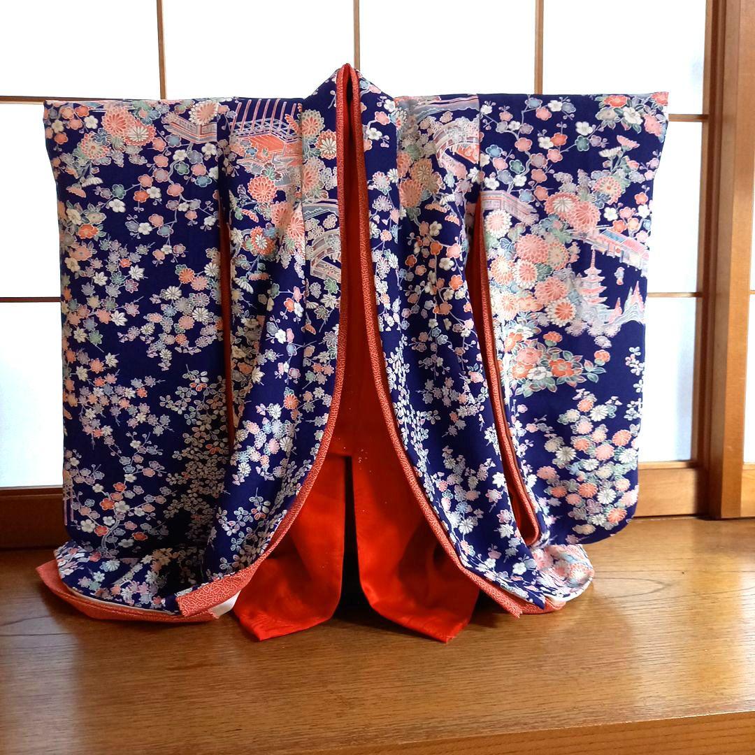 ドール　着物　襦袢　舞妓だらり帯　帯締め帯揚げ　正絹　比翼　市松人形　ビスク