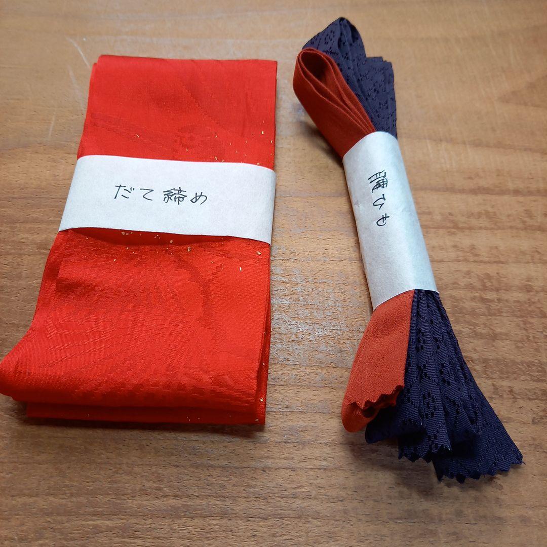 ドール　着物　襦袢　舞妓だらり帯　帯締め帯揚げ　正絹　比翼　市松人形　ビスク