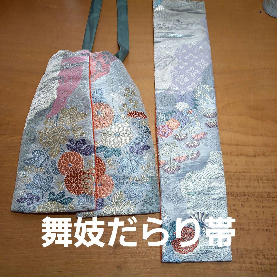 ドール　着物　襦袢　舞妓だらり帯　帯締め帯揚げ　正絹　比翼　市松人形　ビスク