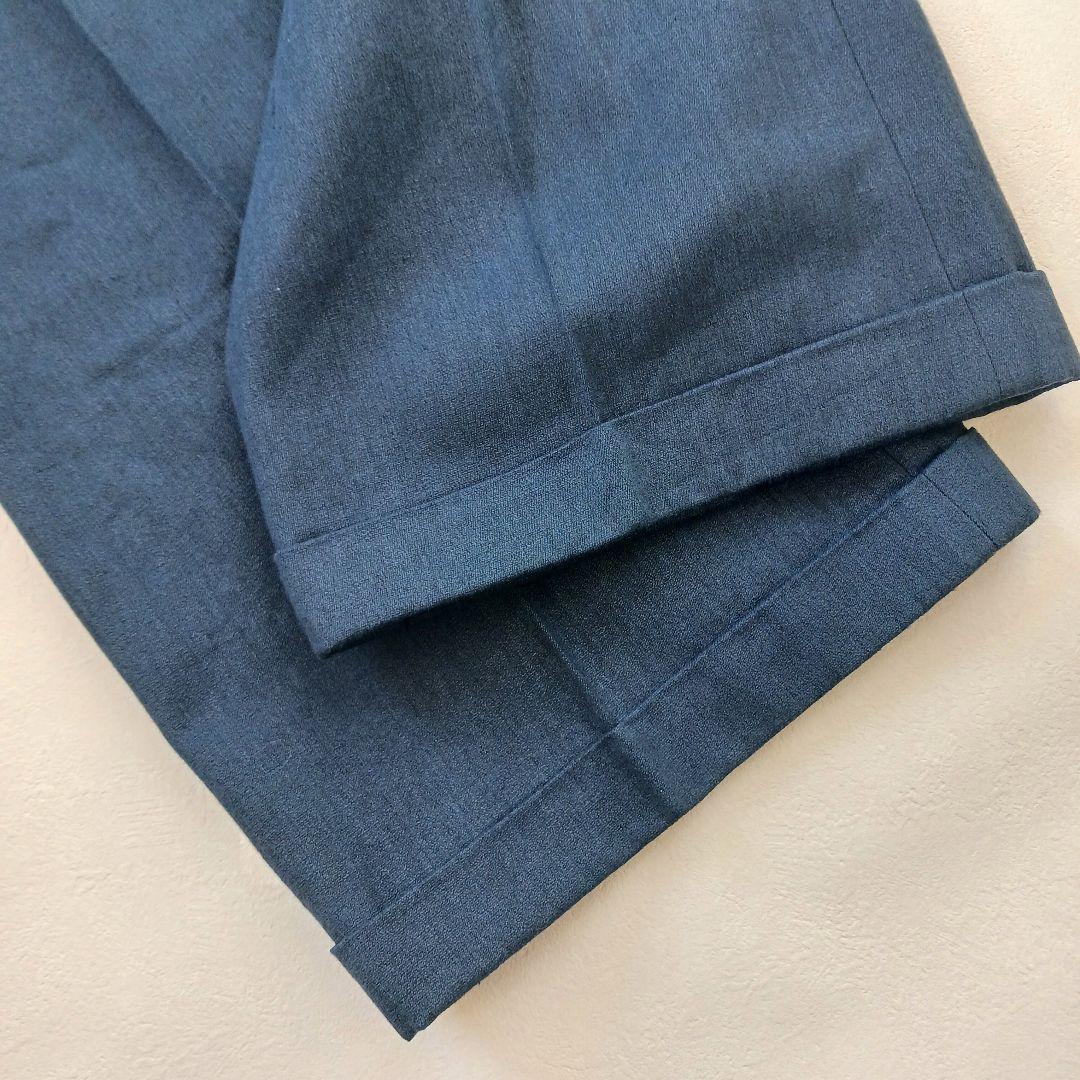 ラルフローレン パンツスーツセットアップ ワイドパンツ テーラード ネイビー