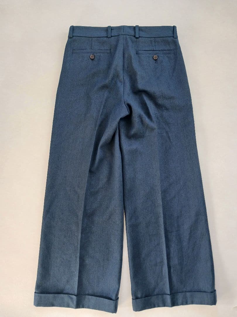 ラルフローレン パンツスーツセットアップ ワイドパンツ テーラード ネイビー