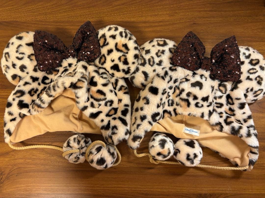 【即発送】ディズニー ヒョウ柄ファンキャップ 2個セット