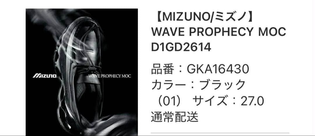 Mizuno Wave Prophecy Moc ブラック