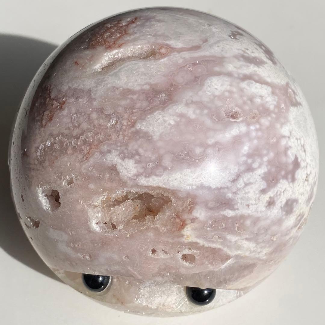 【 天然石 ピンクアメジスト キュート フェイス 丸ちゃん 約847g 置物 】