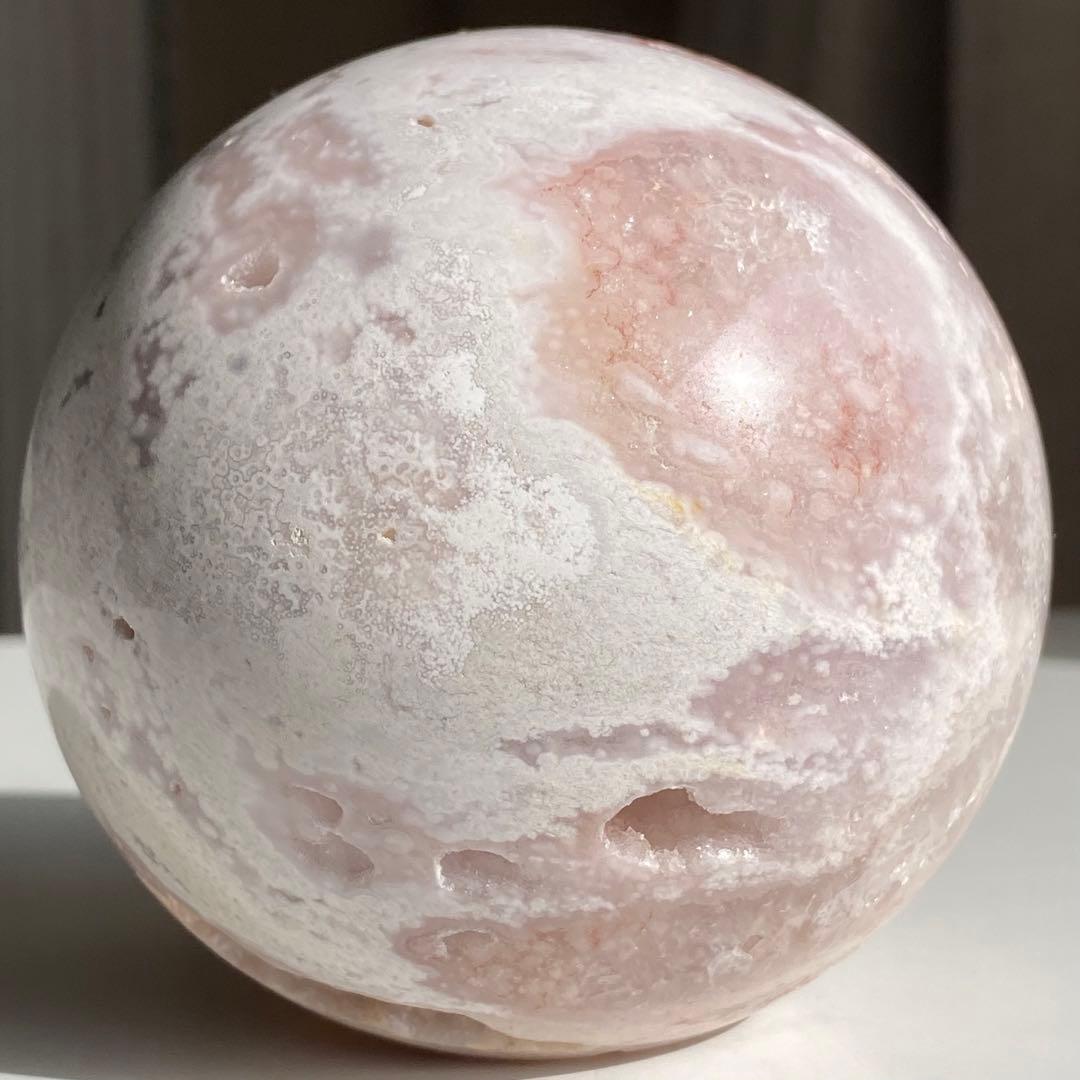 【 天然石 ピンクアメジスト キュート フェイス 丸ちゃん 約847g 置物 】