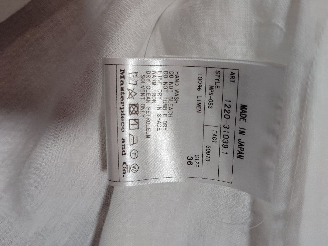 【新品タグ付き】scye オフショルダーシャツ 36 ホワイト