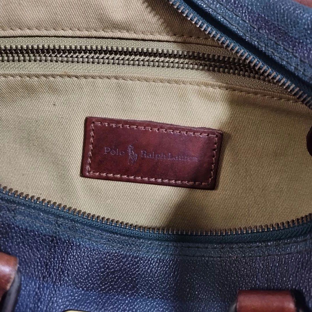 ラルフローレン　チェック柄ボストンバッグ　ハンドバッグ　RALPH LAUREN