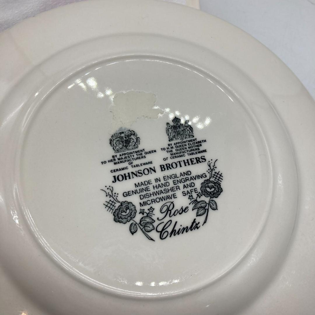 ▼JOHNSON BROTHERS　ローズチンツ　プレート　5枚セット　箱付き