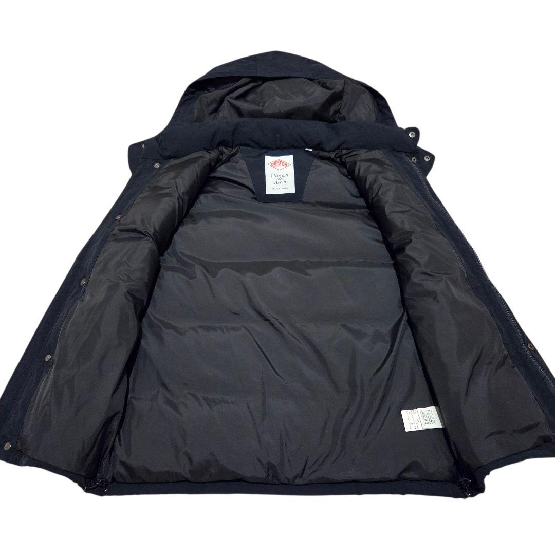 【極美品】DANTON ダントン ダウンベスト フード付き ネイビー 40 Ｌ